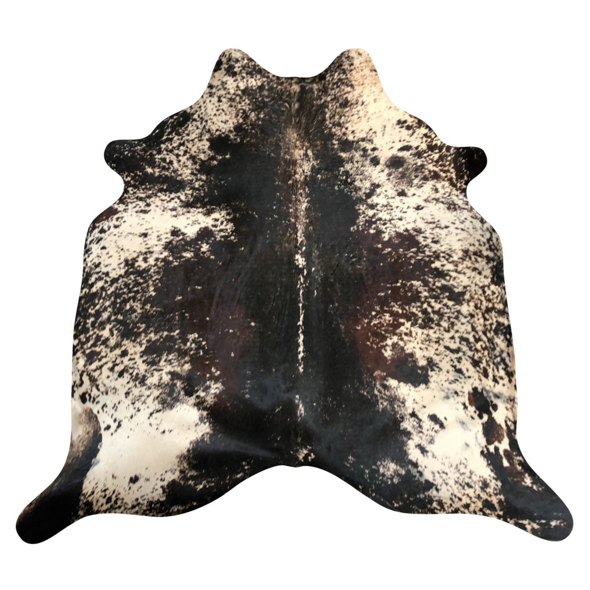 Natural Brazilian Cowhide Rug -  Espresso & Ivory