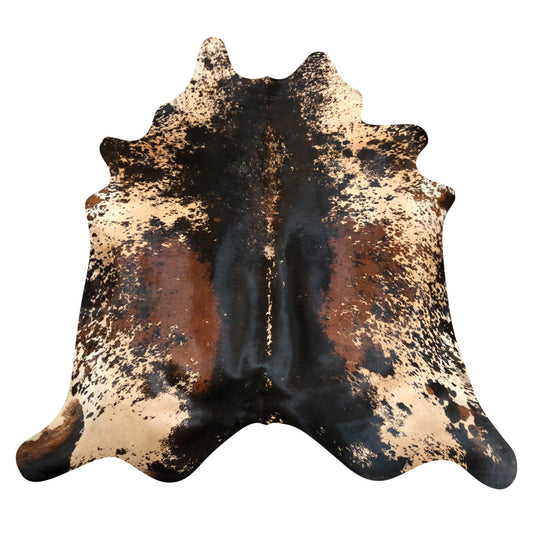 Natural Brazilian Cowhide Rug -  Espresso, Beige & Mocha