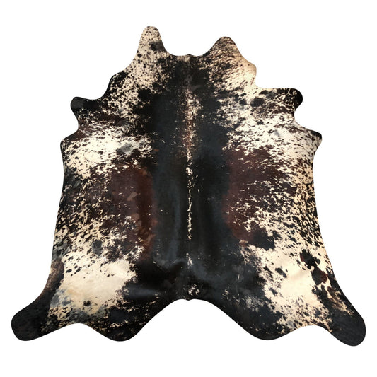 Natural Brazilian Cowhide Rug -  Espresso, Ivory & Chocolate