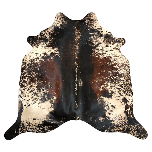 Natural Brazilian Cowhide Rug -  Espresso, Ivory & Mocha