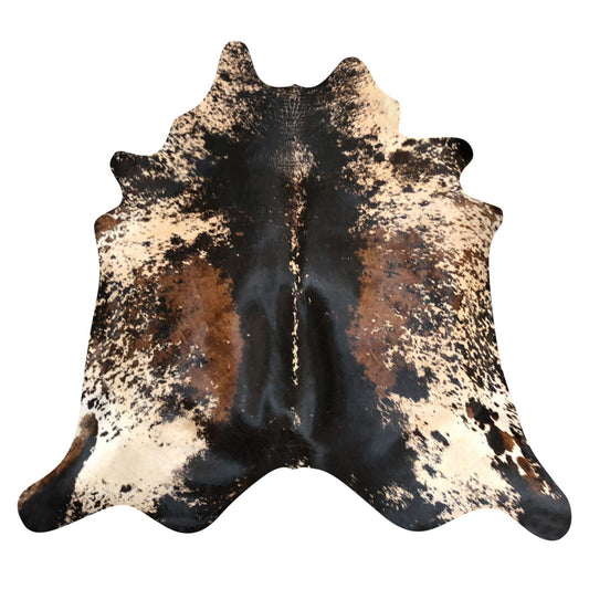 Natural Brazilian Cowhide Rug -  Espresso, Beige & Mocha