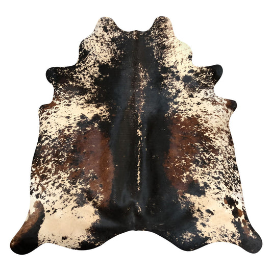 Natural Brazilian Cowhide Rug -  Espresso, Beige & Mocha