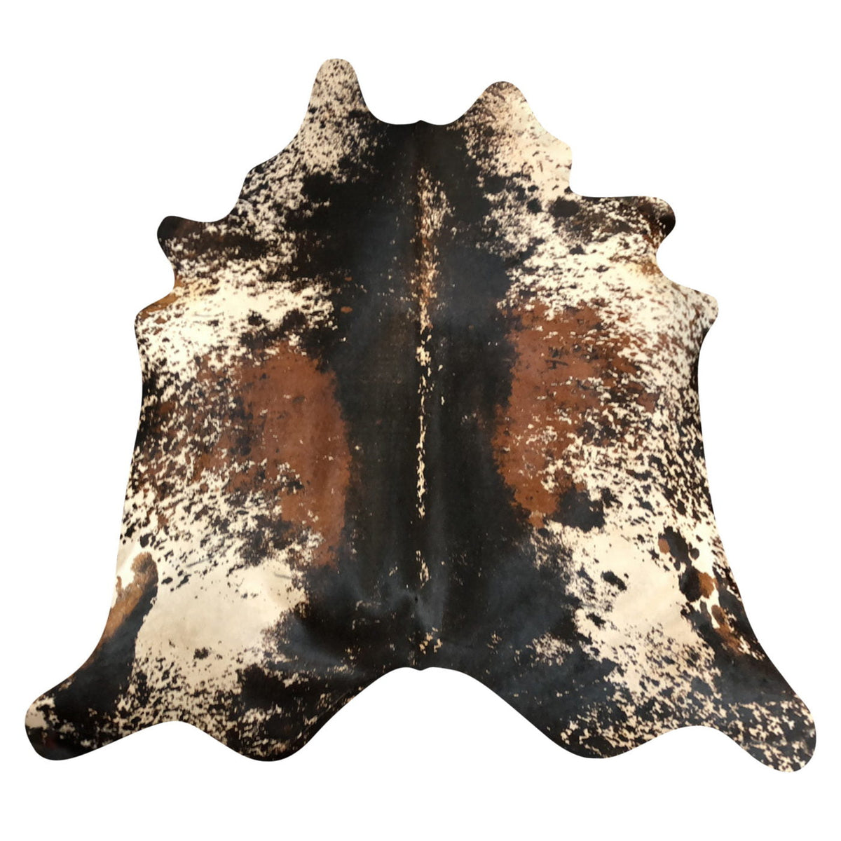 Natural Brazilian Cowhide Rug -  Espresso, Beige & Mocha