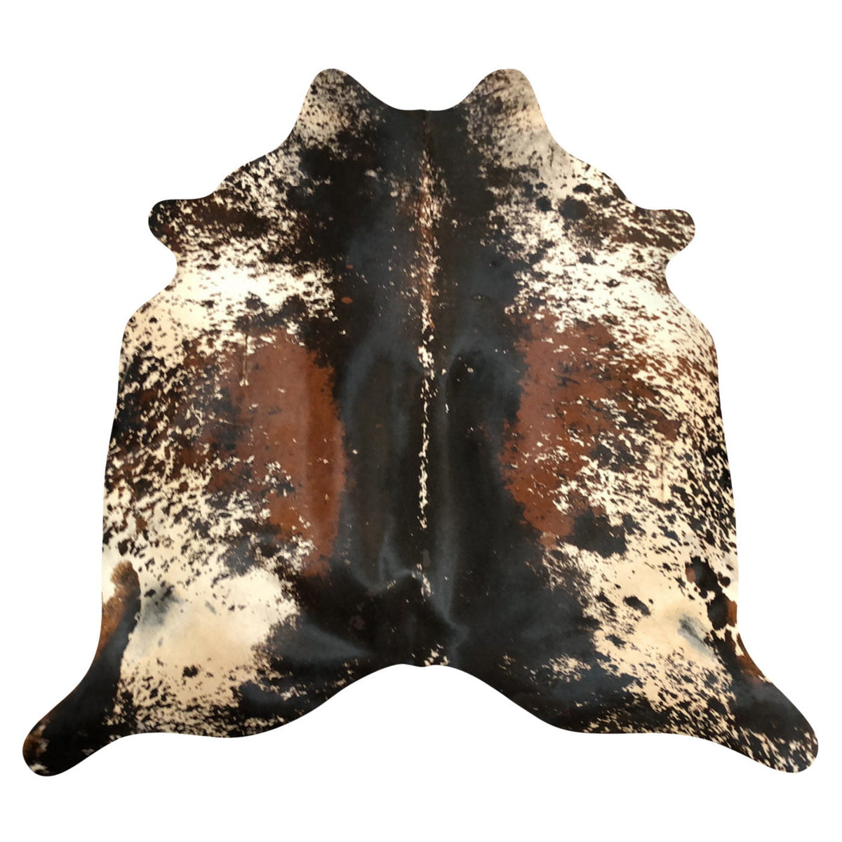 Natural Brazilian Cowhide Rug -  Espresso, Beige & Mocha