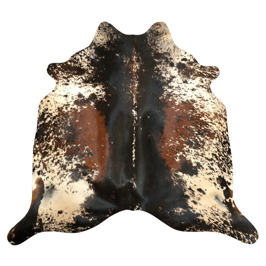 Natural Brazilian Cowhide Rug -  Espresso, Beige & Mocha