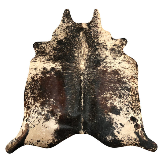 Natural Brazilian Cowhide Rug -  Espresso, Beige & Chocolate