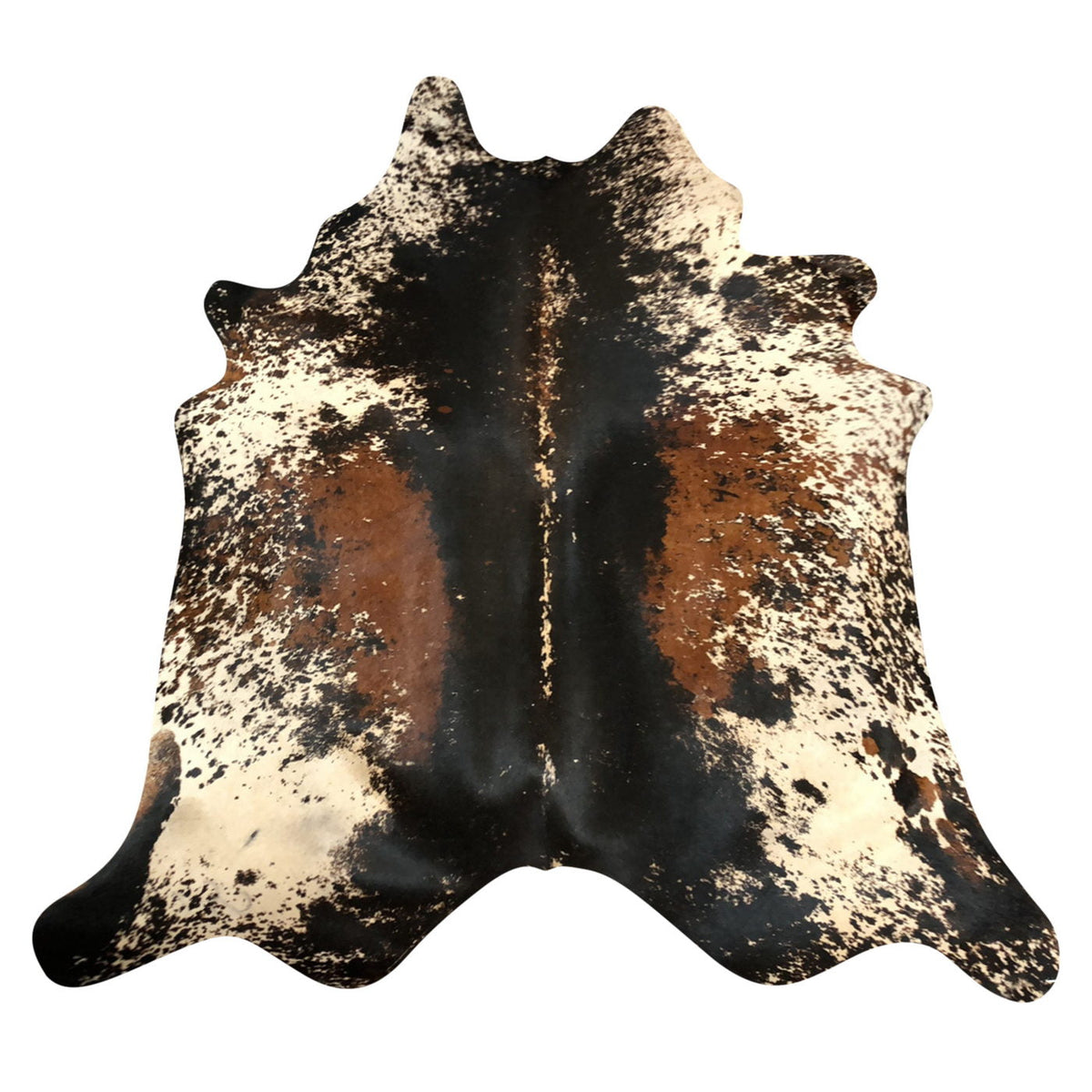 Natural Brazilian Cowhide Rug -  Espresso, Ivory & Mocha
