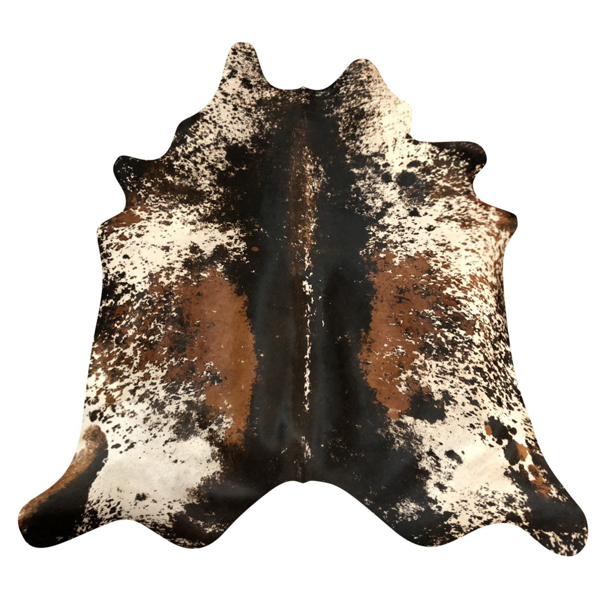 Natural Brazilian Cowhide Rug -  Espresso, Ivory & Mocha
