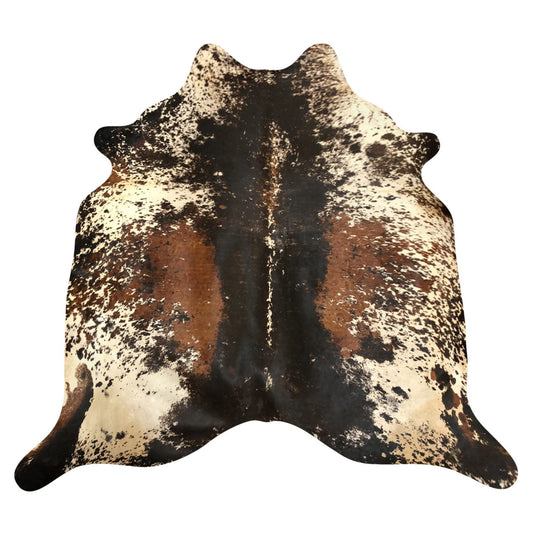 Natural Brazilian Cowhide Rug -  Espresso, Ivory & Mocha