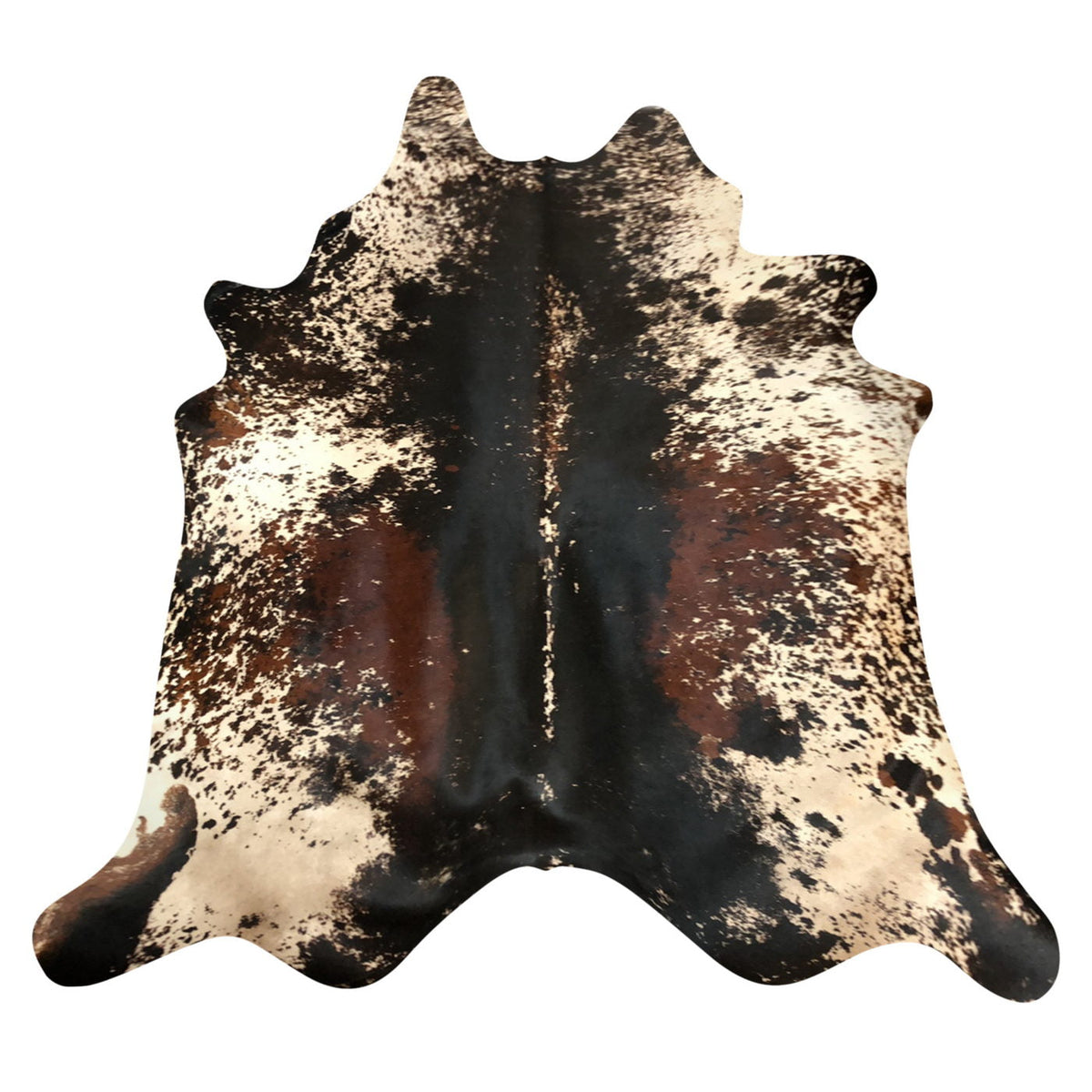 Natural Brazilian Cowhide Rug -  Espresso, Beige & Mocha