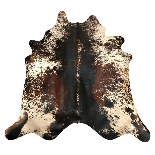 Natural Brazilian Cowhide Rug -  Espresso, Beige & Mocha