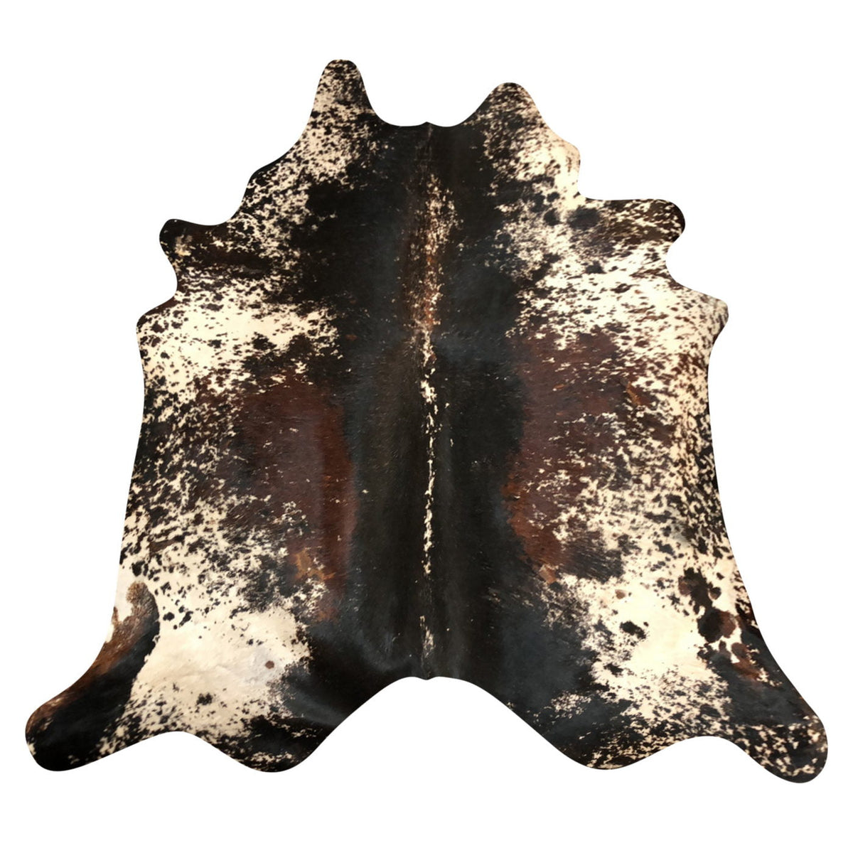 Natural Brazilian Cowhide Rug -  Espresso, Ivory & Chocolate
