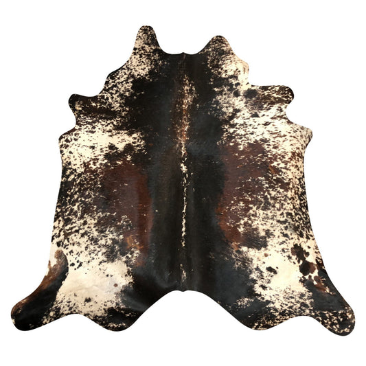 Natural Brazilian Cowhide Rug -  Espresso, Ivory & Chocolate