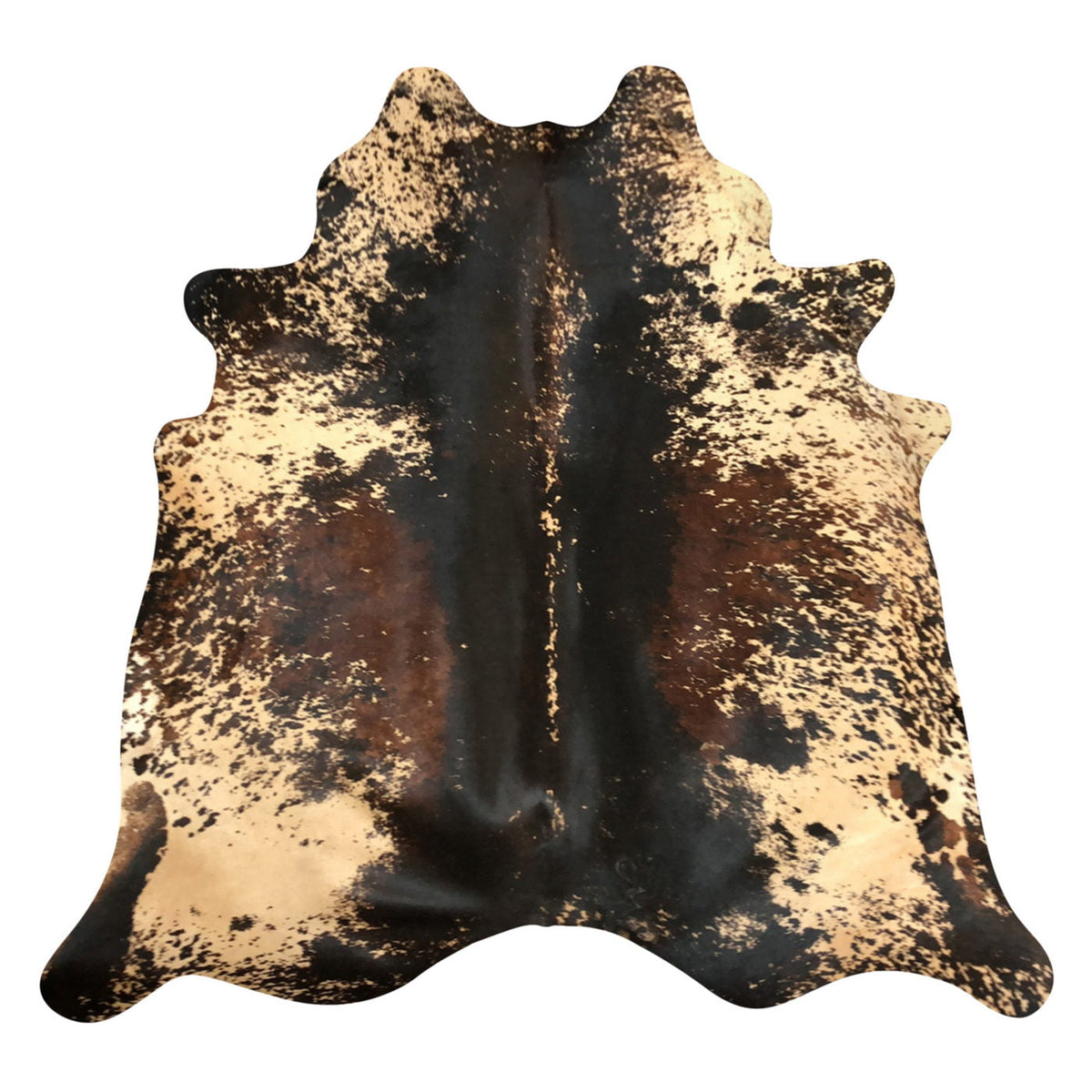 Natural Brazilian Cowhide Rug -  Espresso, Beige & Chocolate