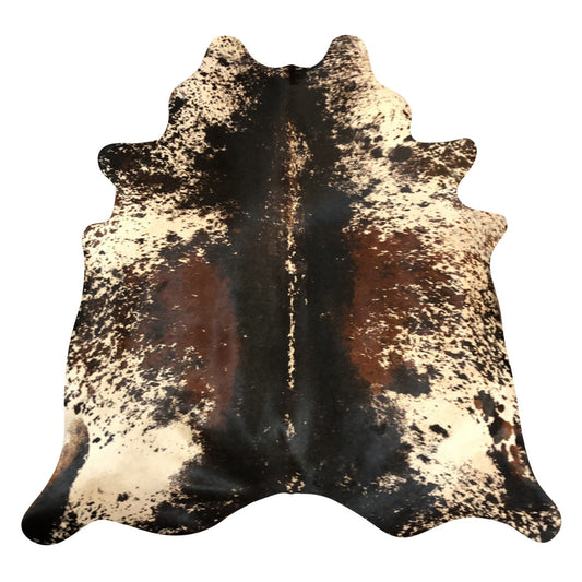 Natural Brazilian Cowhide Rug -  Espresso, Beige & Mocha
