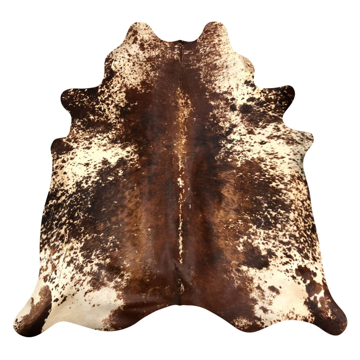 Natural Brazilian Cowhide Rug -  Mocha & Ivory