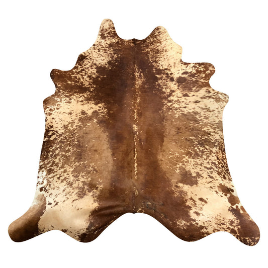 Natural Brazilian Cowhide Rug -  Chocolate, Beige & Caramel