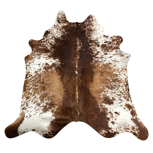 Natural Brazilian Cowhide Rug -  Chocolate, Ivory & Caramel