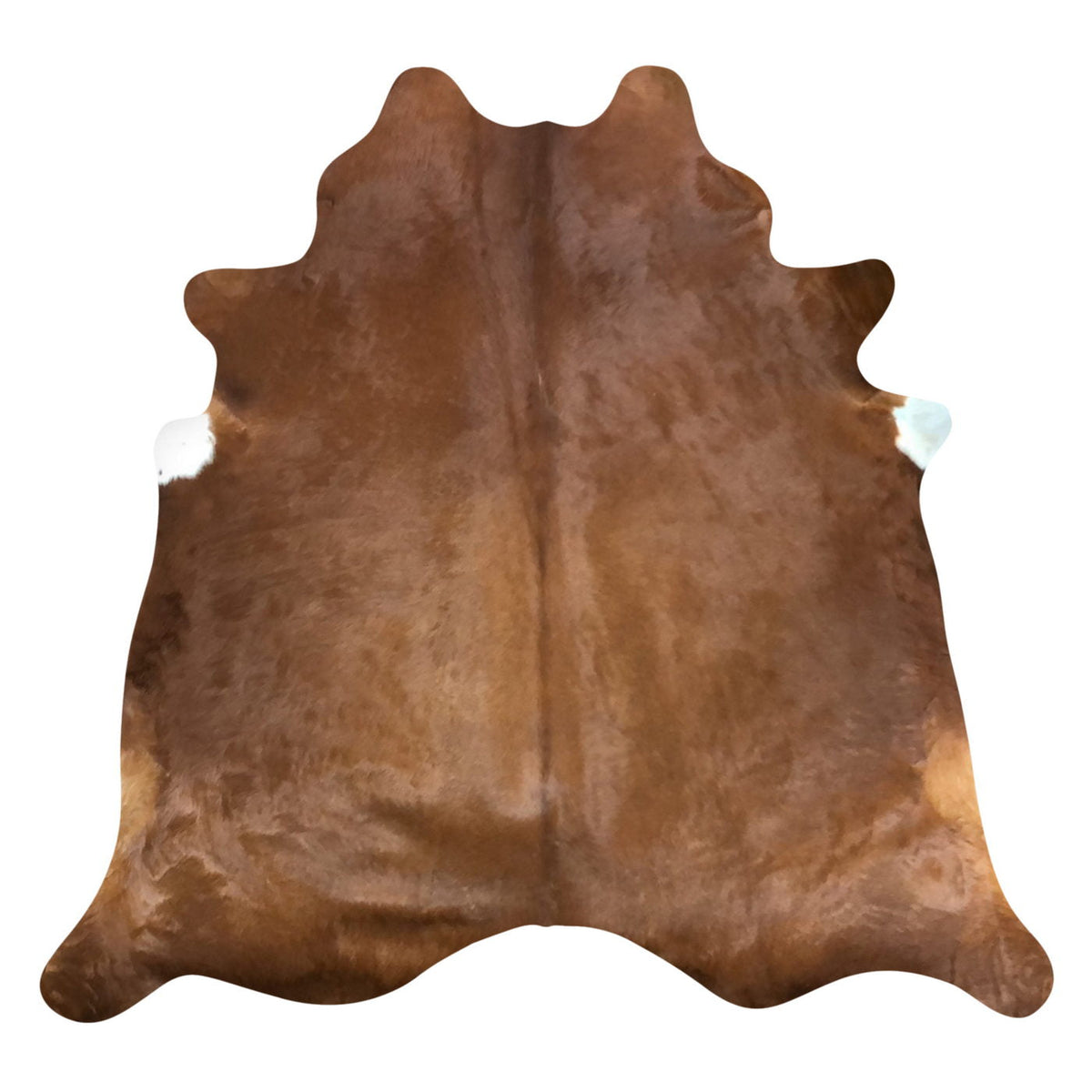 Natural Brazilian Cowhide Rug -  Mocha & Ivory