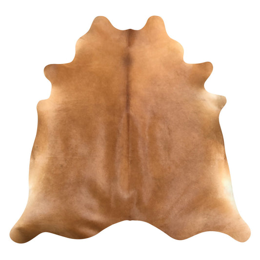 Natural Brazilian Cowhide Rug -  Caramel & Ivory