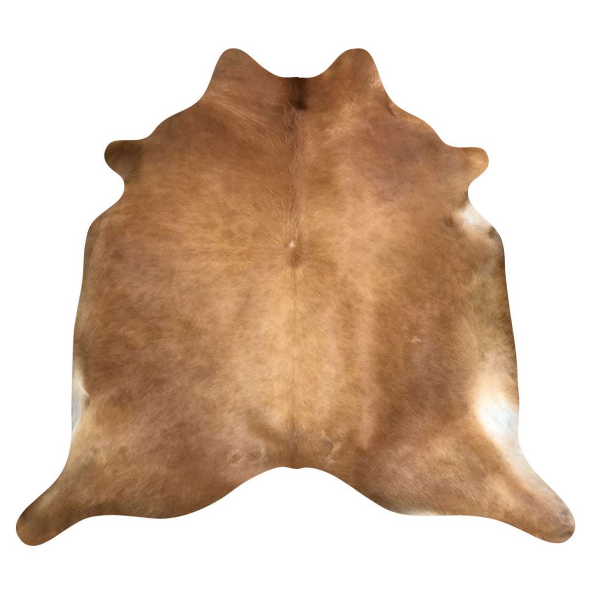 Natural Brazilian Cowhide Rug -  Caramel & Ivory