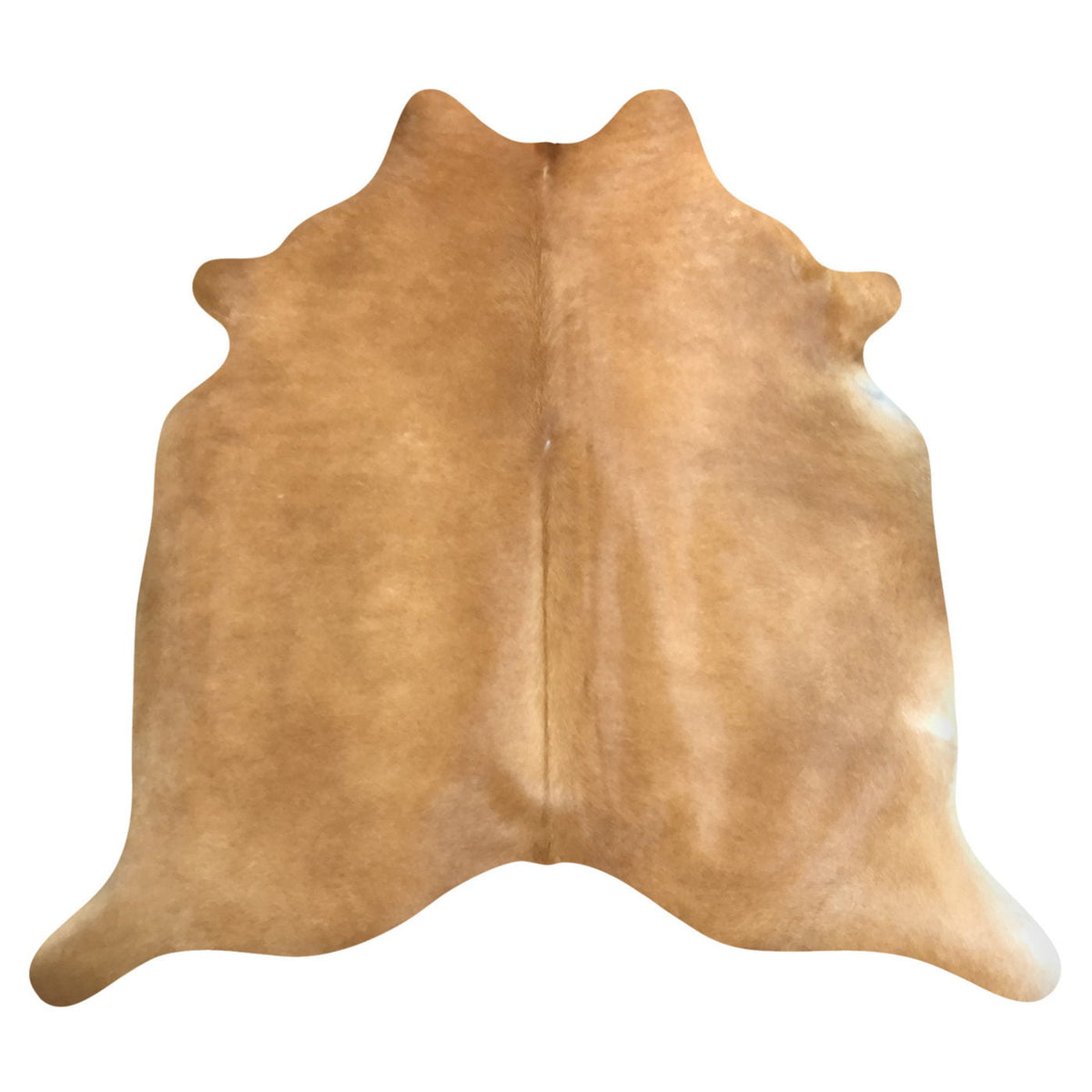 Natural Brazilian Cowhide Rug -  Caramel & Ivory