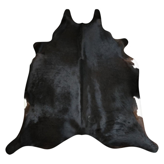 Natural Brazilian Cowhide Rug -  Espresso & Ivory