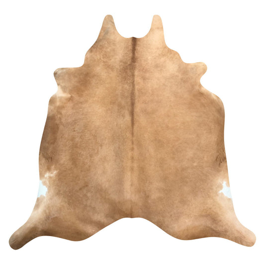 Natural Brazilian Cowhide Rug -  Caramel & Ivory