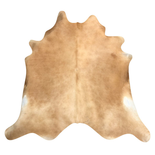 Natural Brazilian Cowhide Rug -  Caramel & Ivory