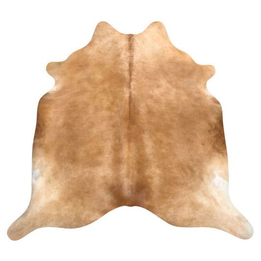 Natural Brazilian Cowhide Rug -  Caramel & Ivory