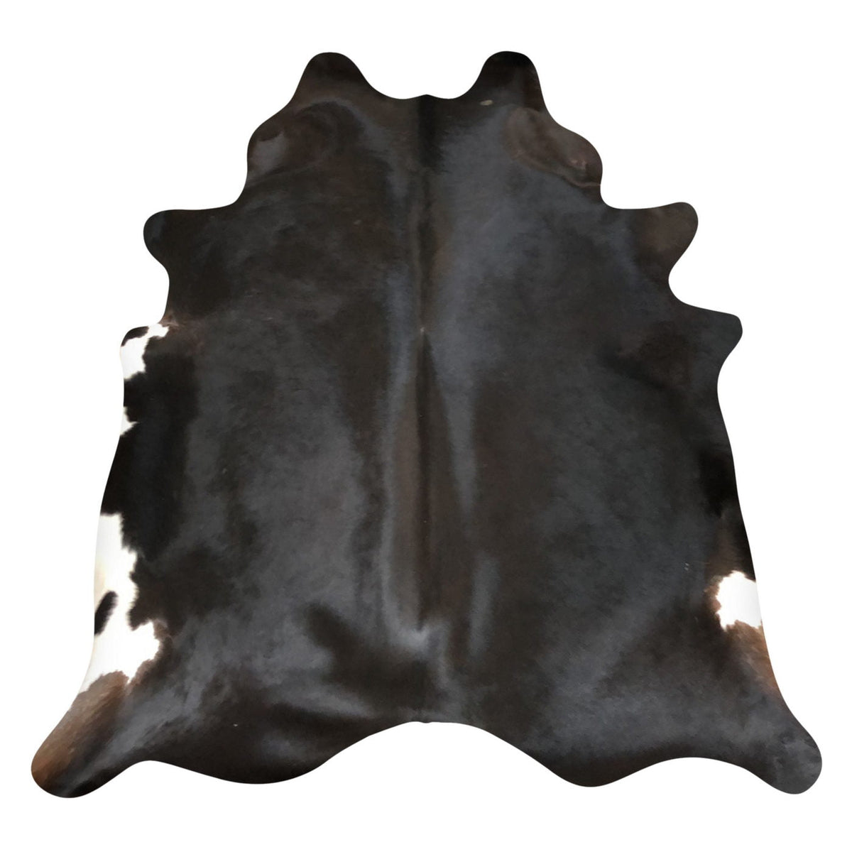 Natural Brazilian Cowhide Rug -  Espresso & Ivory