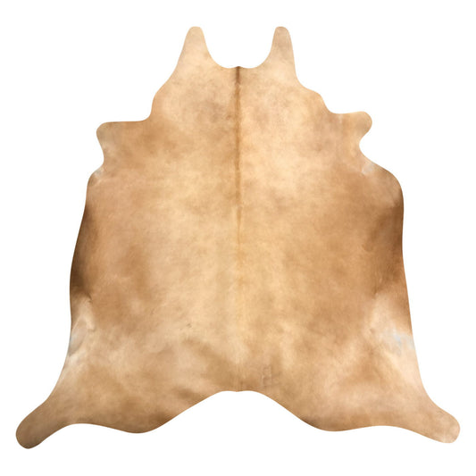 Natural Brazilian Cowhide Rug -  Caramel & Ivory