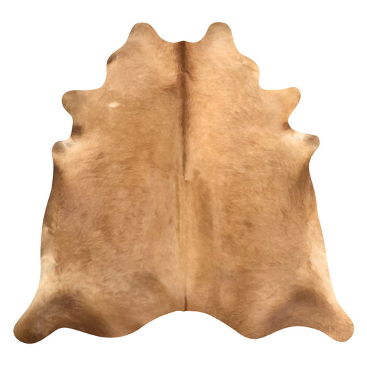 Natural Brazilian Cowhide Rug -  Caramel & Ivory