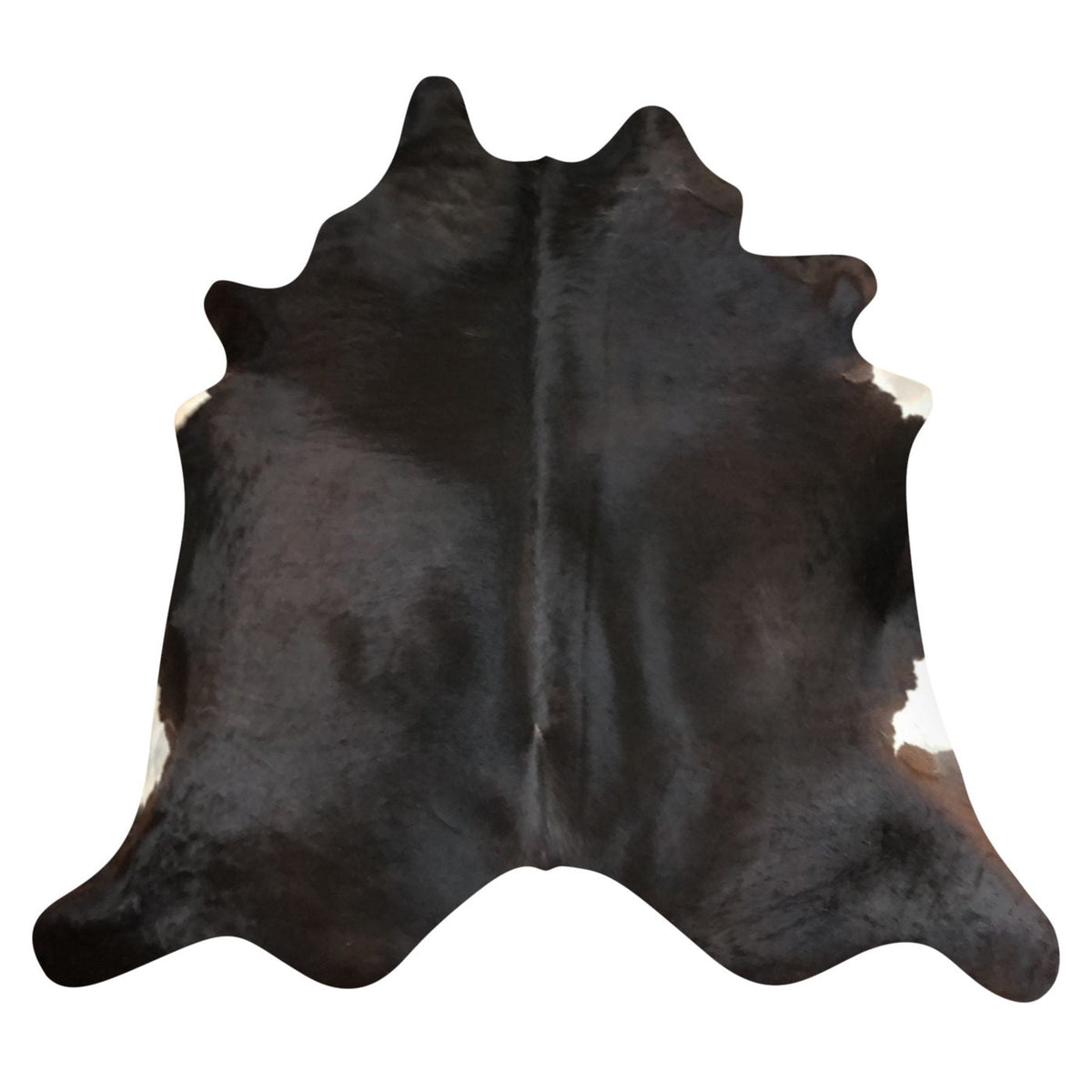 Natural Brazilian Cowhide Rug -  Espresso & Ivory