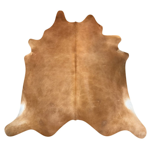 Natural Brazilian Cowhide Rug -  Caramel & Ivory