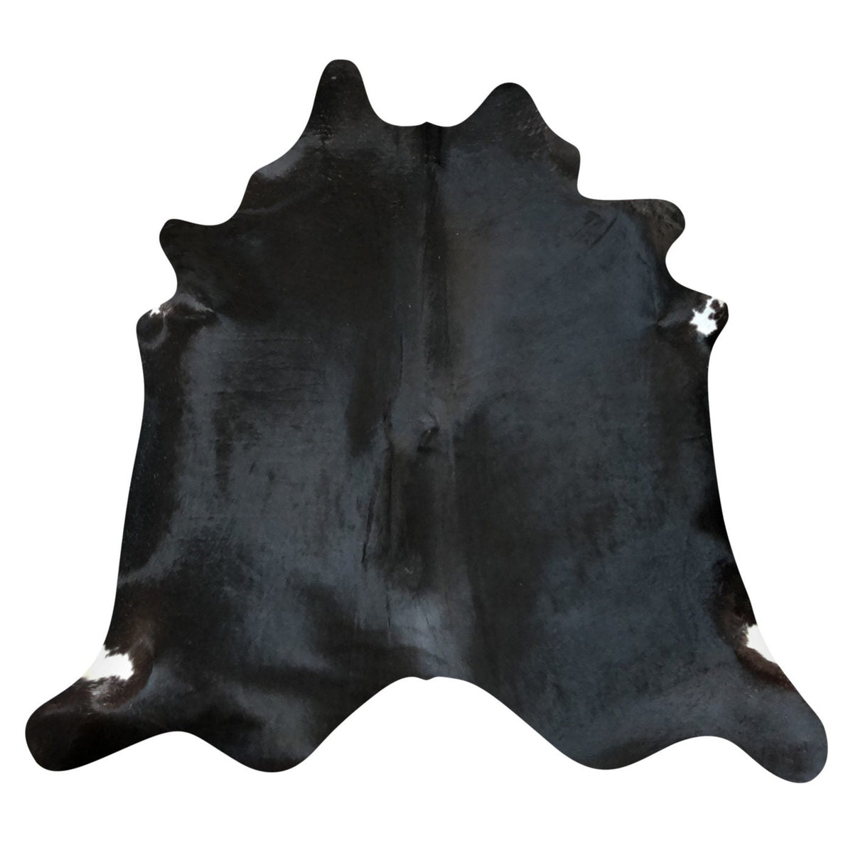 Natural Brazilian Cowhide Rug -  Espresso & Ivory