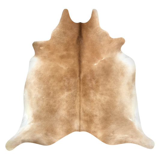 Natural Brazilian Cowhide Rug -  Caramel & Ivory