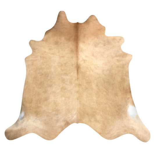 Natural Brazilian Cowhide Rug -  Caramel & Ivory