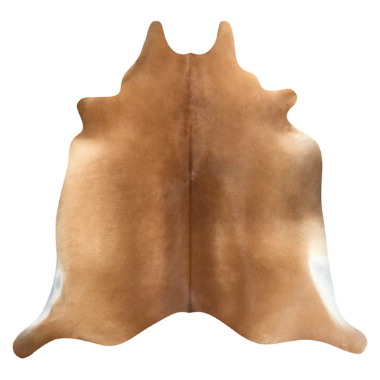 Natural Brazilian Cowhide Rug -  Caramel & Ivory