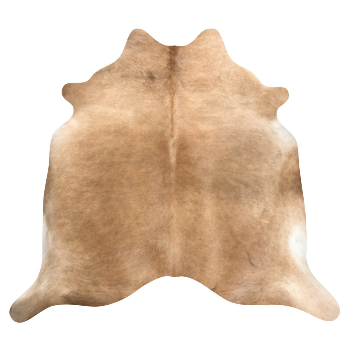 Natural Brazilian Cowhide Rug -  Caramel & Ivory