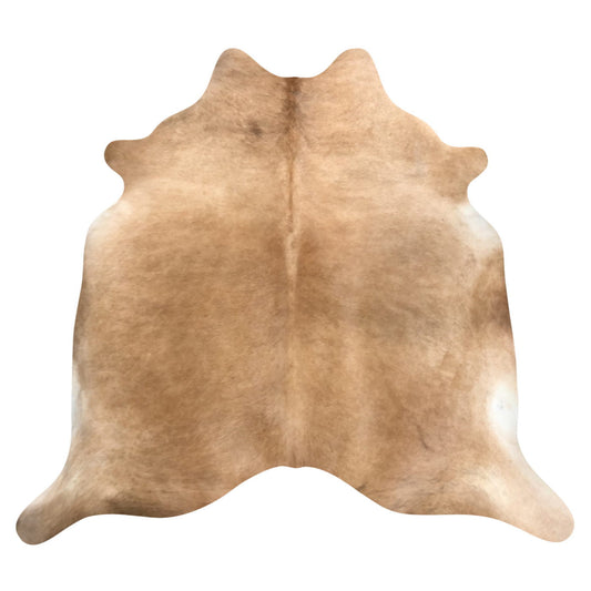 Natural Brazilian Cowhide Rug -  Caramel & Ivory