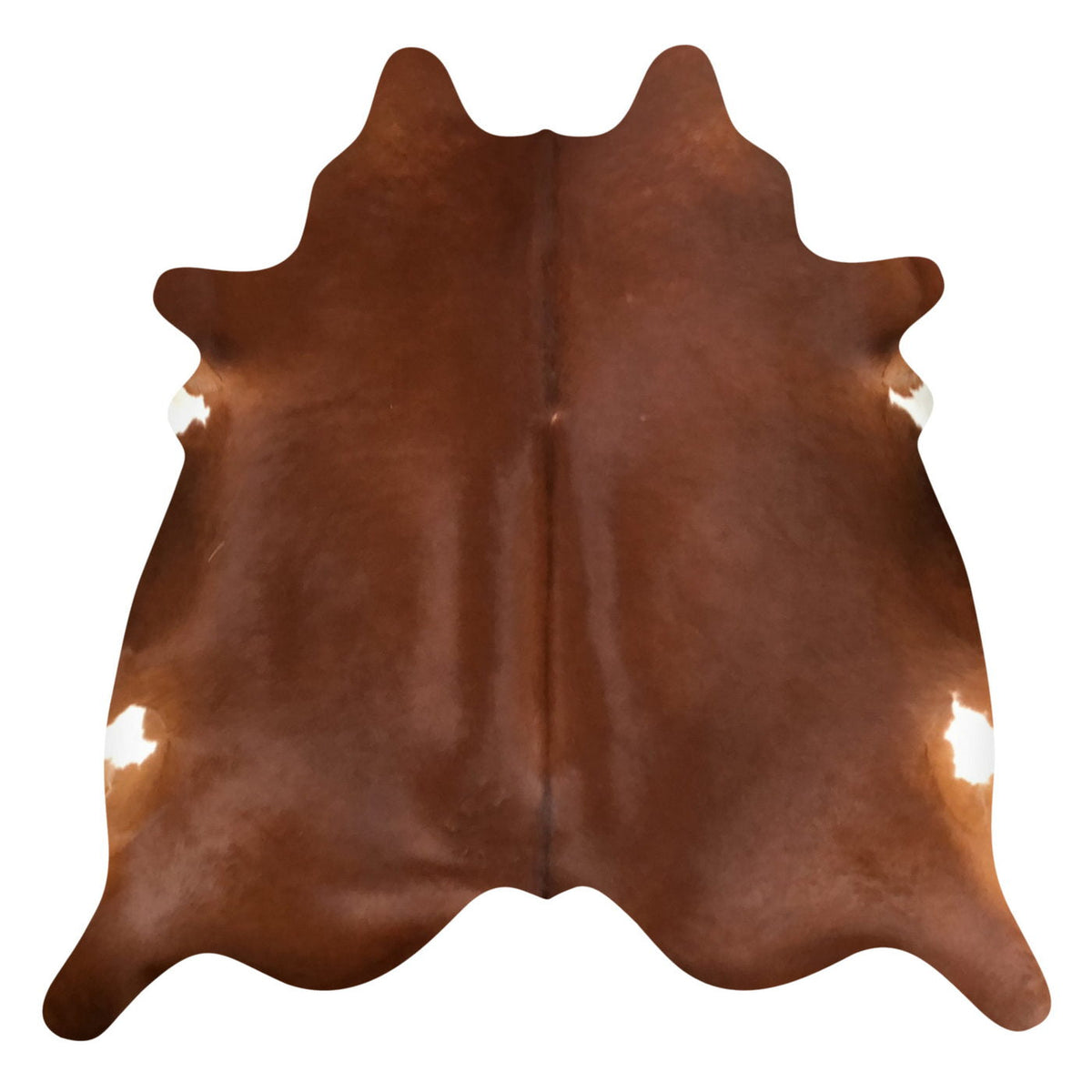 Natural Brazilian Cowhide Rug -  Mocha & Ivory