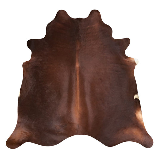 Natural Brazilian Cowhide Rug -  Chocolate & Ivory
