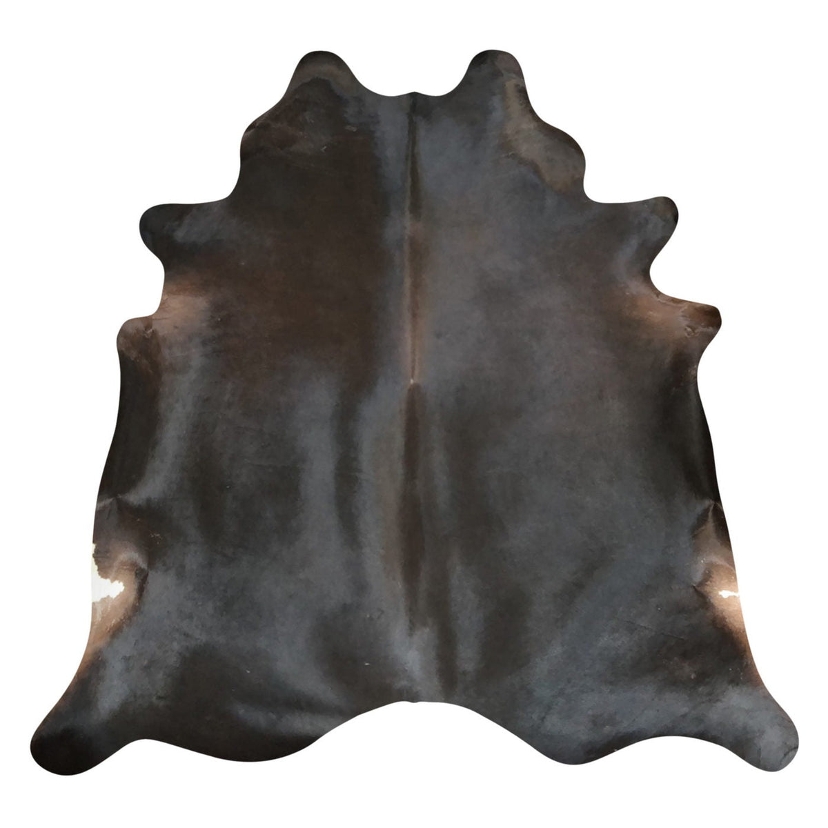 Natural Brazilian Cowhide Rug -  Espresso & Ivory