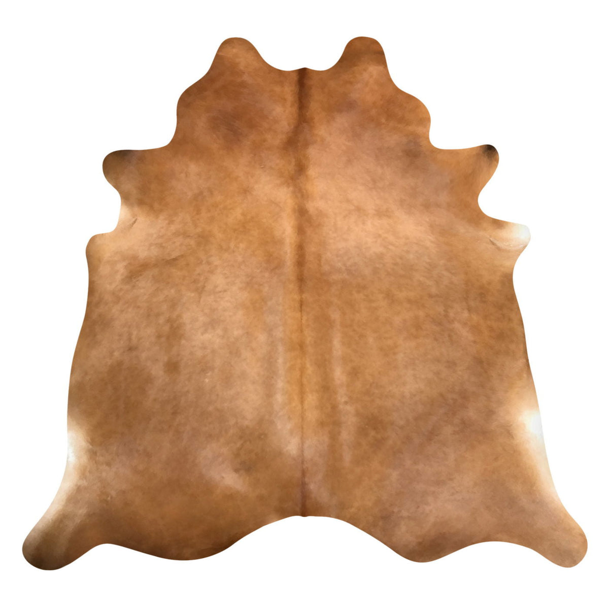 Natural Brazilian Cowhide Rug -  Caramel & Ivory