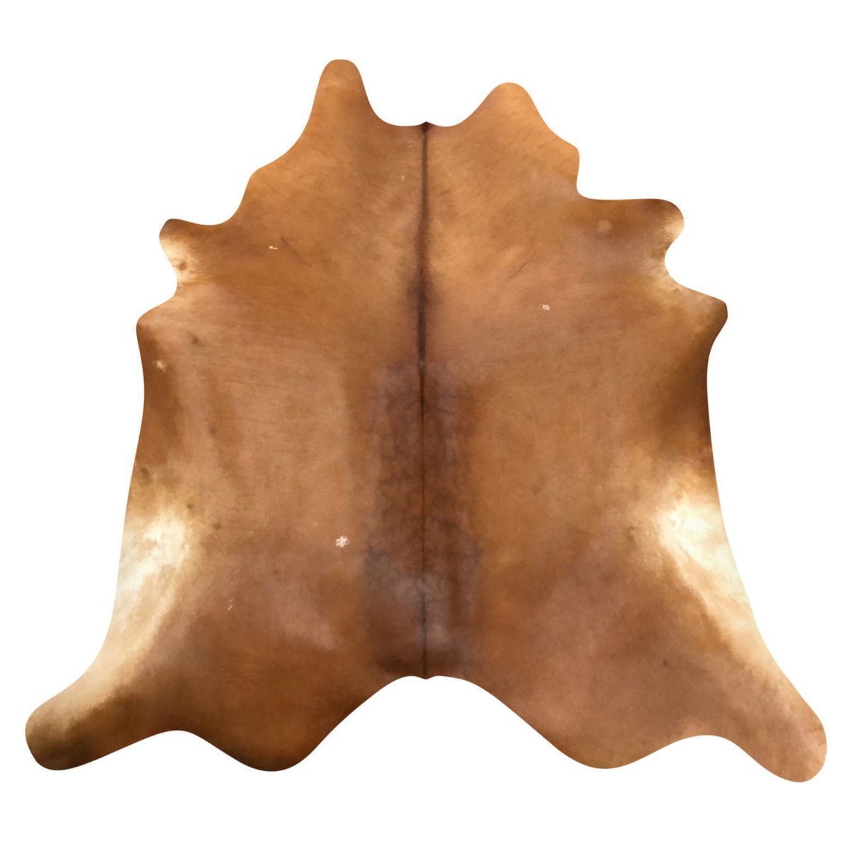 Natural Brazilian Cowhide Rug -  Caramel & Ivory