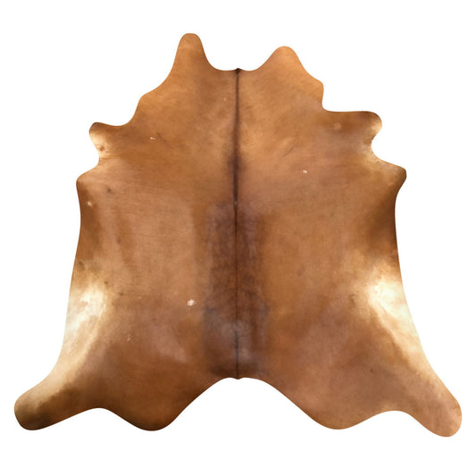 Natural Brazilian Cowhide Rug -  Caramel & Ivory
