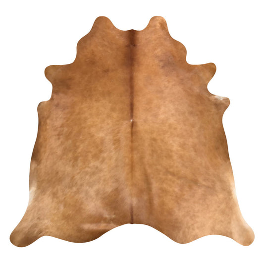 Natural Brazilian Cowhide Rug -  Caramel & Ivory