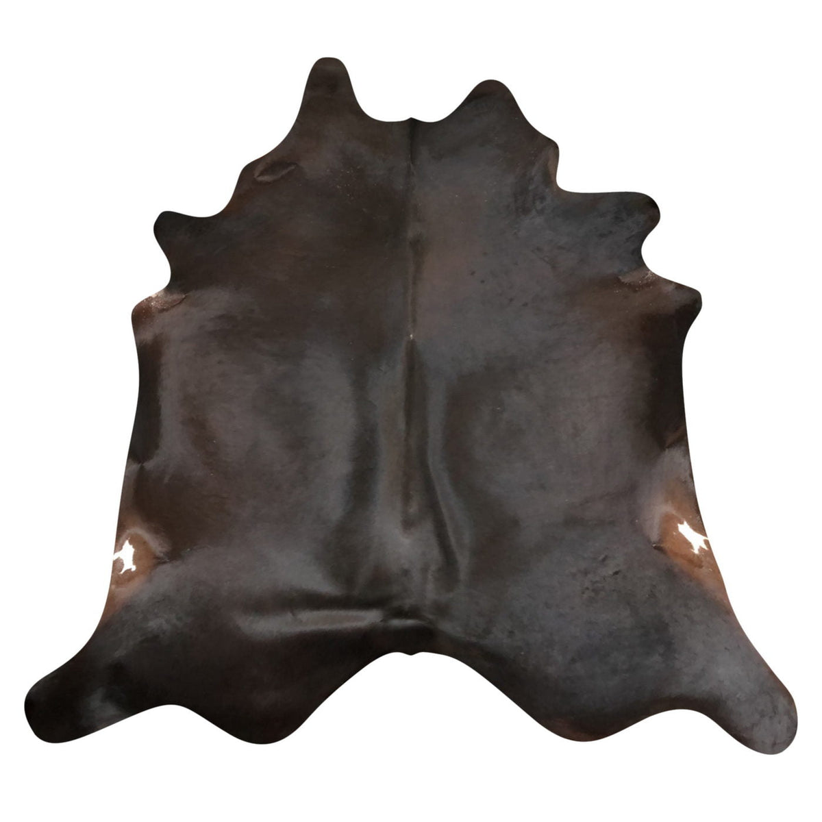 Natural Brazilian Cowhide Rug -  Espresso & Ivory
