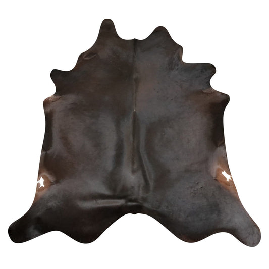 Natural Brazilian Cowhide Rug -  Espresso & Ivory